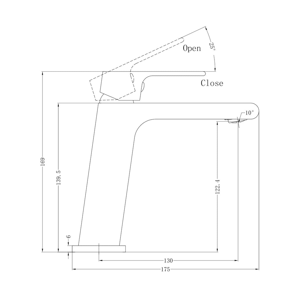 Nero Bianca Basin Mixer - Brushed Gold - Wellsons