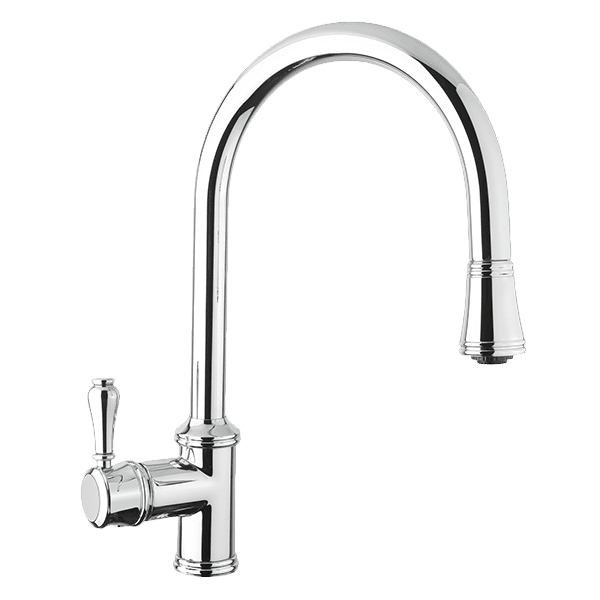 Armando Vicario Provincial Single Lever Kitchen Mixer with Pull Out - Chrome