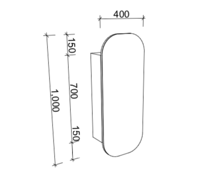 Timberline Jazz Arch Shaving Cabinet - Wellsons