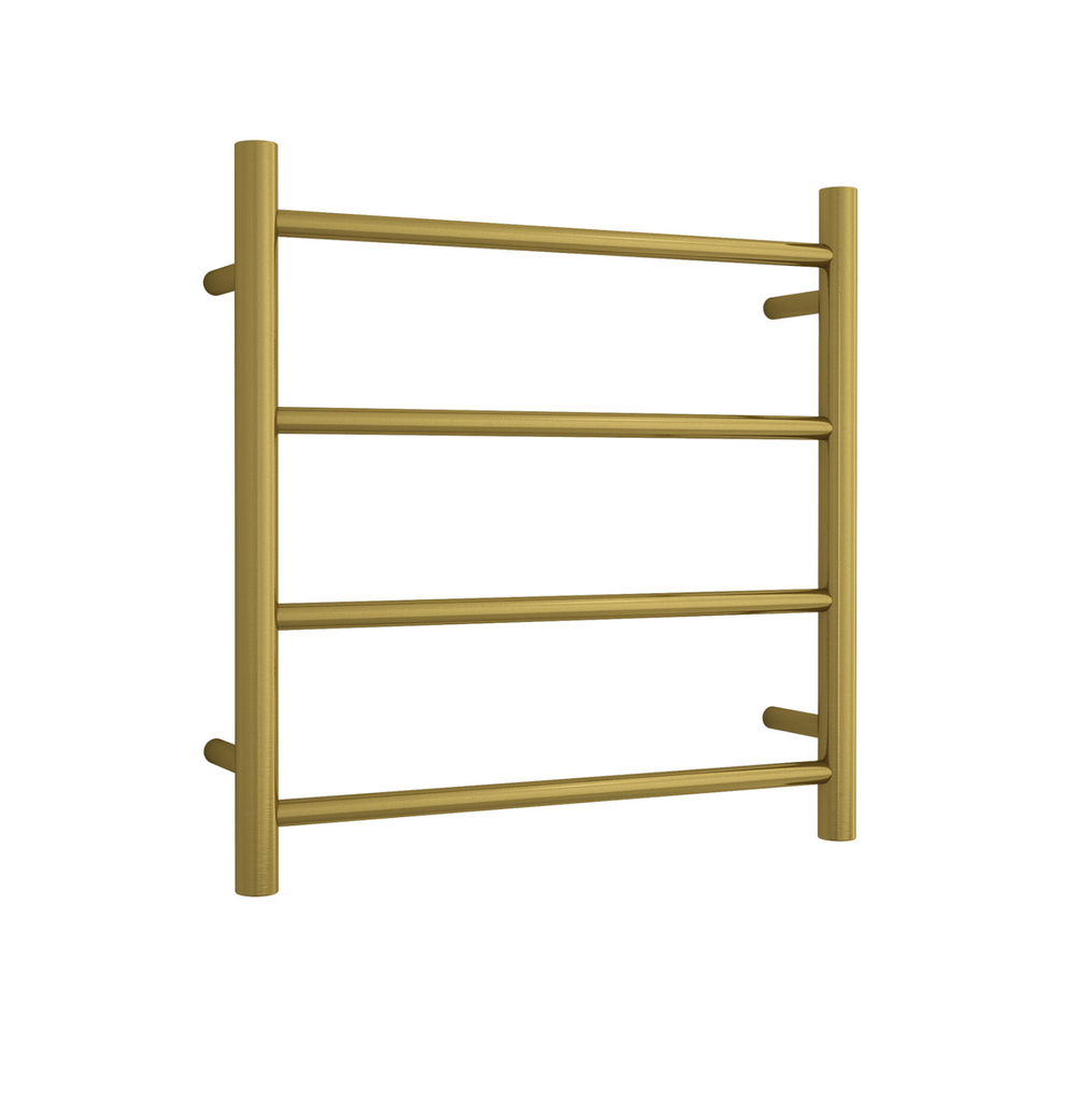 Thermogroup 4 Bar Round Ladder Heated Towel Rail - Brushed Gold