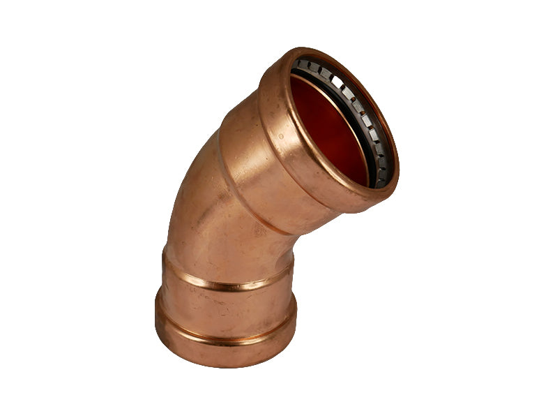 Copper Press 45° Elbow Water 100MM - Wellsons