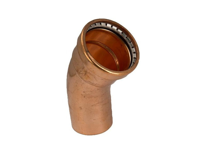 Copper Press 45° Elbow (Male/Female) Water 80MM - Wellsons