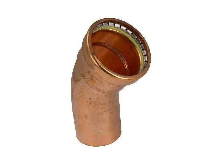 Copper Press 45° Elbow (Male/Female) Gas 100MM - Wellsons
