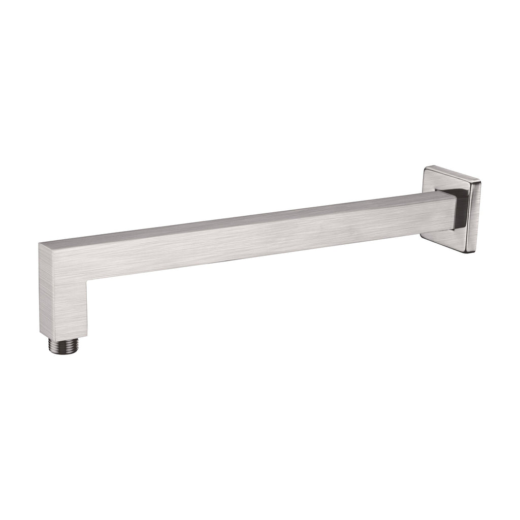 Nero Square Wall Mounted Shower Arm - Brushed Nickel