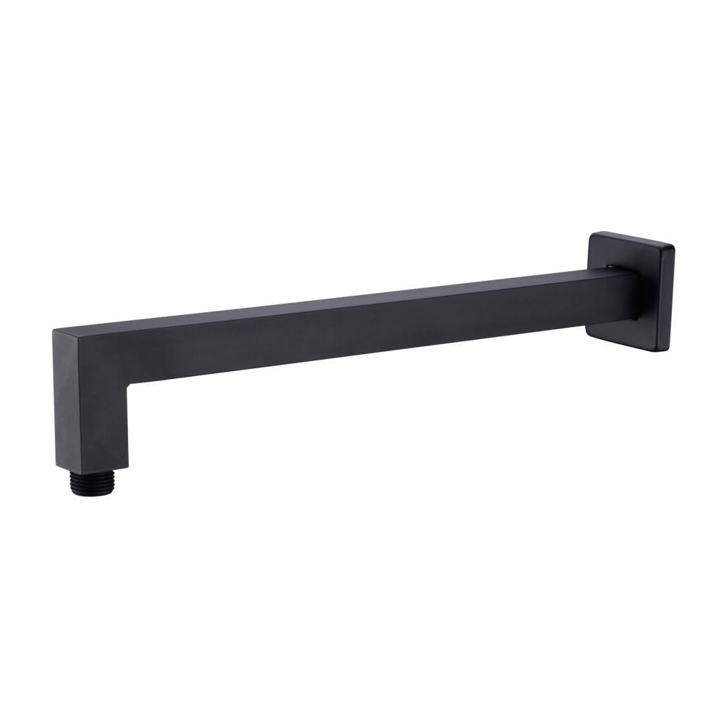Nero Square Wall Mounted Shower Arm - Matte Black