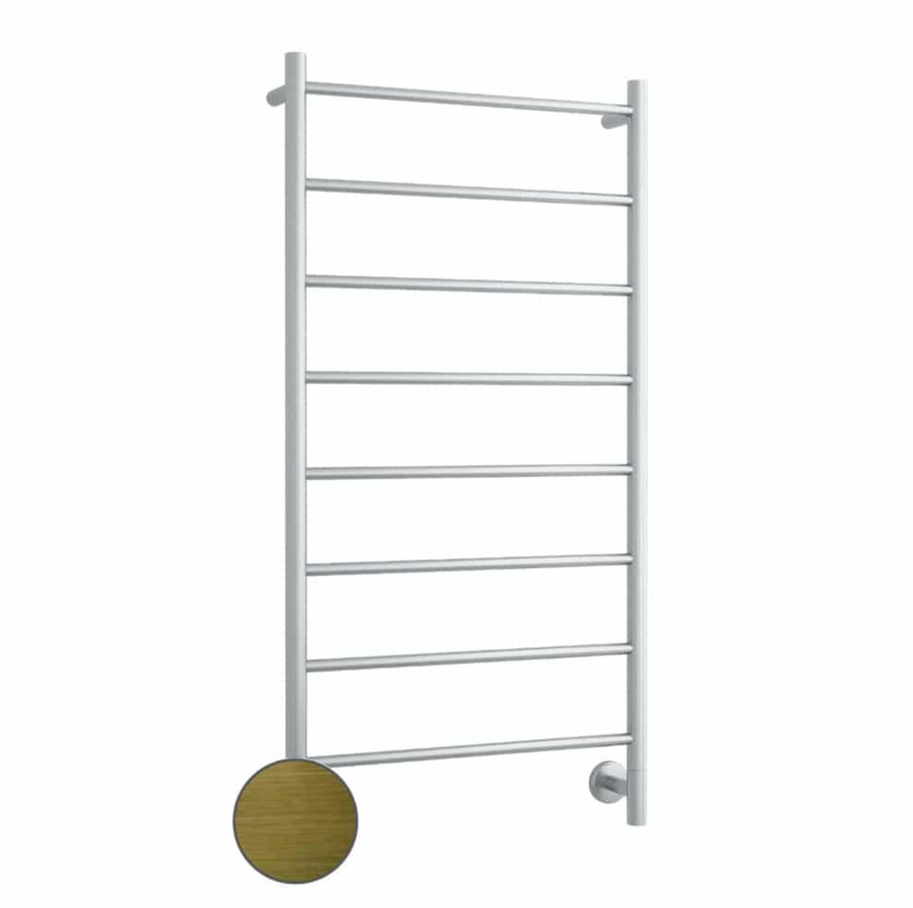 Thermogroup 8 Bar Round Ladder Heated Towel Rail - Plated To Order