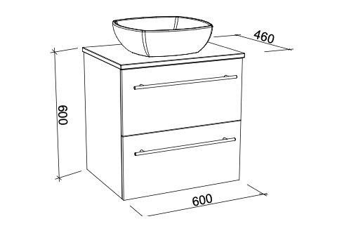 Timberline Oxbow Wall Hung Vanity with Basin - Wellsons