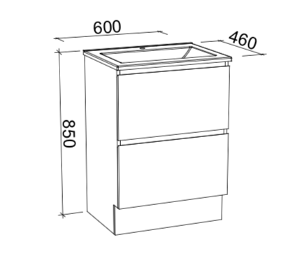 Timberline Nevada Plus Floor Standing Vanity with Alpha Ceramic Top - Wellsons