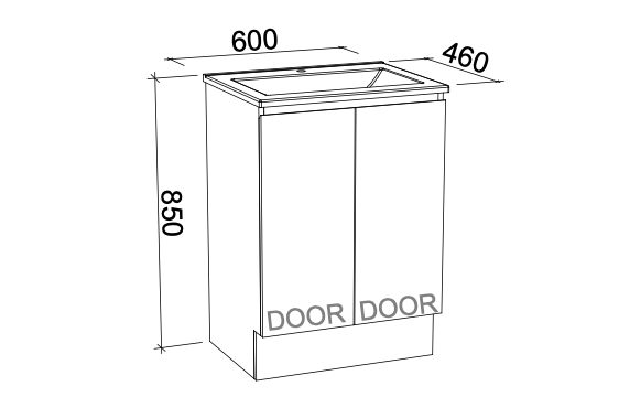 Timberline Nevada Floor Standing Vanity with Alpha Ceramic Top - Wellsons