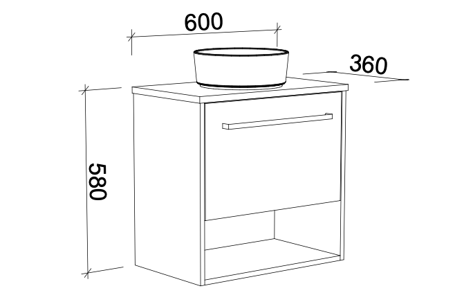 Timberline Karlie Wall Hung Vanity with Urban Ceramic Top - Wellsons