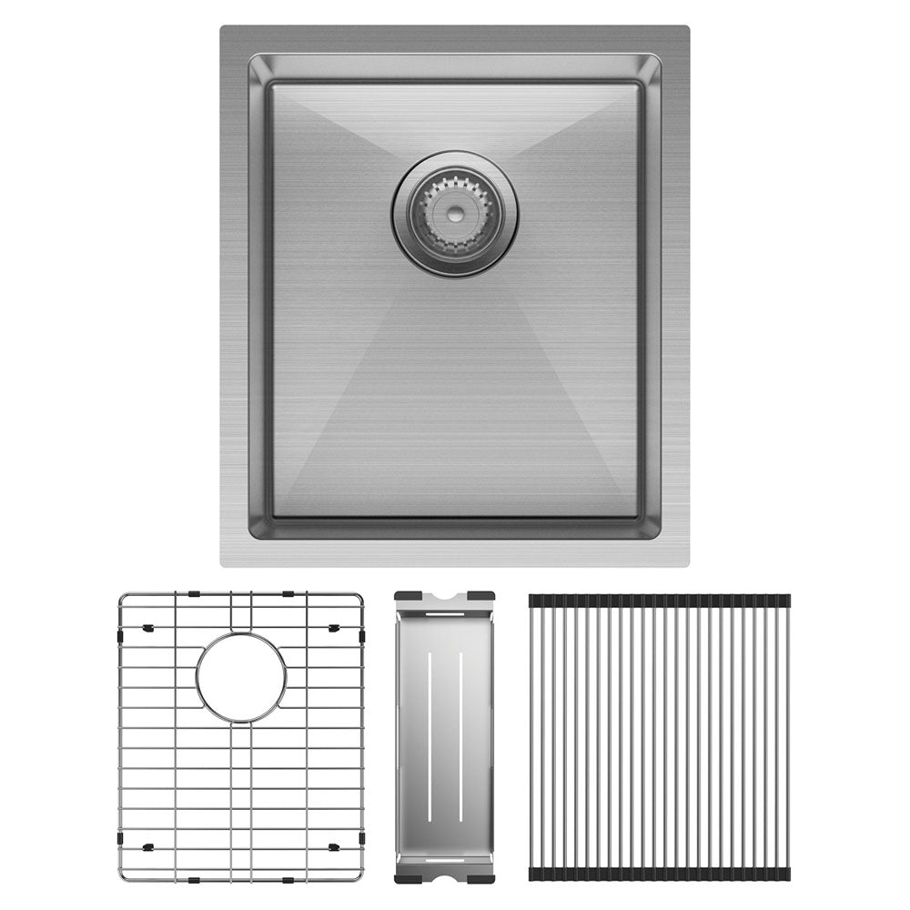 Fienza Hana 27L Single Kitchen Sink, Stainless Steel