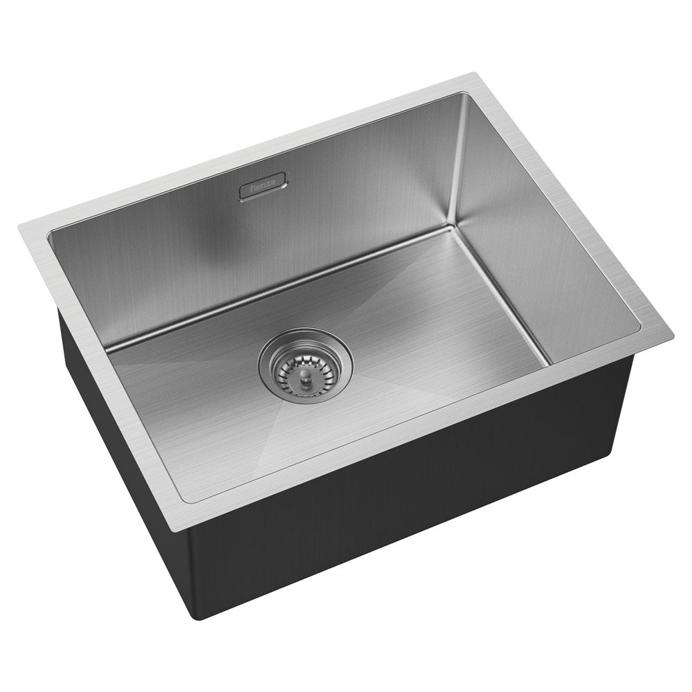 Fienza Hana 50L Laundry Sink with Overflow Stainless Steel