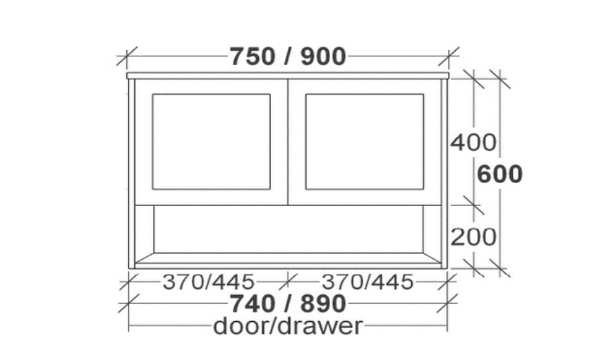 Rifco Nouveau Wall Hung Vanity with Caesarstone Top & Basin
