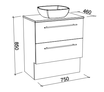 Timberline Oxbow Floor Standing Vanity with Basin - Wellsons