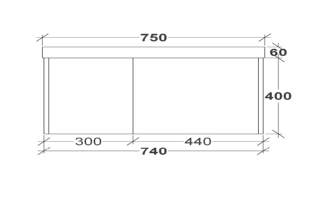 Rifco Opera Wall Hung Vanity with 40mm Concrete Integrated Basin Top