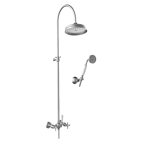 Armando Vicario Provincial Overhead Shower with Hand Shower - Brushed Nickel