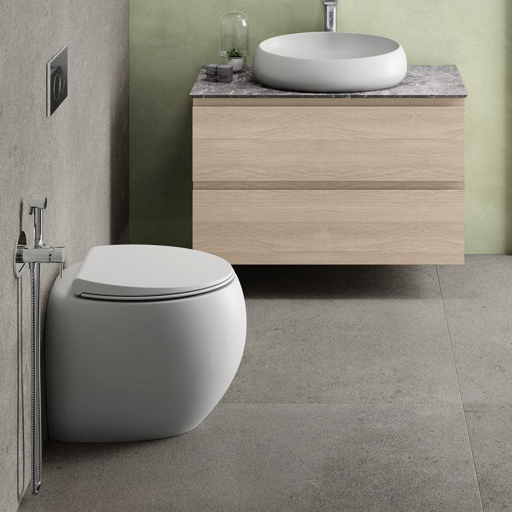Fienza Rak Cloud Wall-Faced Suite - Matte White
