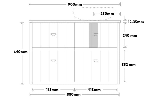 Marquis Anna Wall Hung Vanity - Wellsons