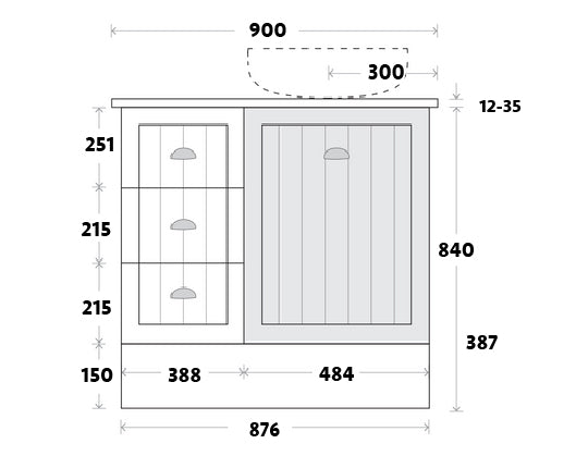 Marquis Chateau Floor Standing Vanity - Wellsons