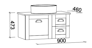 Timberline Victoria Wall Hung Vanity with Alpha Ceramic Top - Wellsons