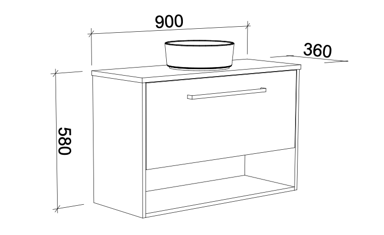 Timberline Karlie Wall Hung Vanity with SilkSurface Top & Basin - Wellsons