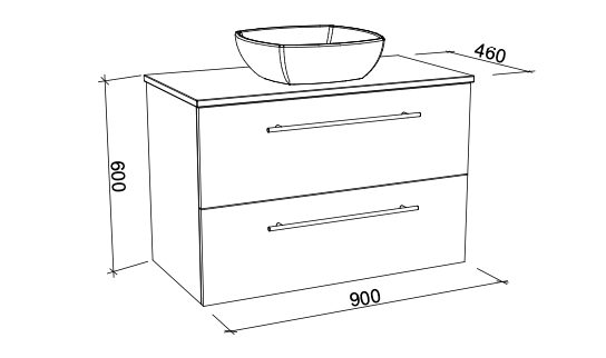 Timberline Oxbow Wall Hung Vanity with Basin - Wellsons
