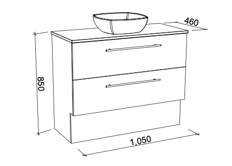 Timberline Oxbow Floor Standing Vanity with Basin - Wellsons