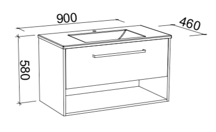 Timberline Kansas Wall Hung Vanity with Haven Top - Wellsons