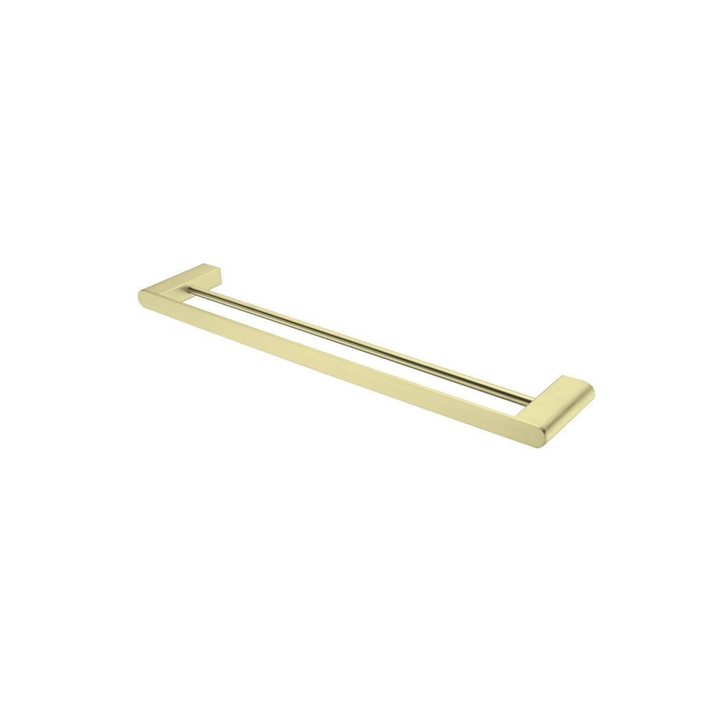 Nero Bianca Double Towel Rail 600mm - Brushed Gold