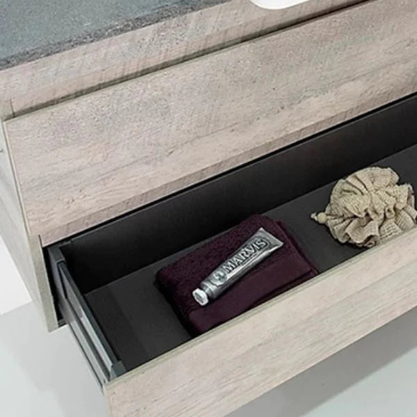 ADP Glacier All Drawer Twin Vanity With Solid Surface Top - Pro