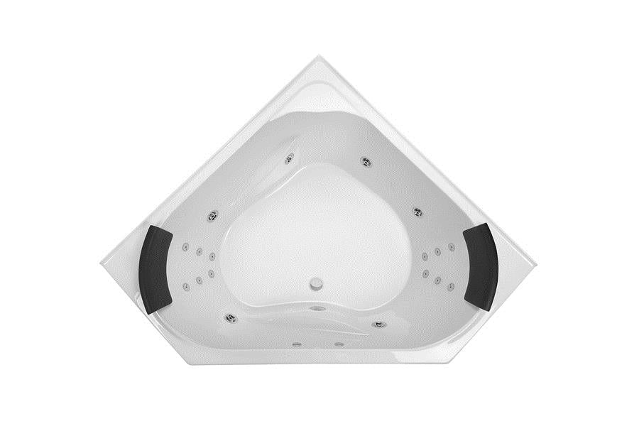 Decina Angelique Dolce Vita 18 Jet Spa Inset Corner Bath 1295/1465mm - Gloss White