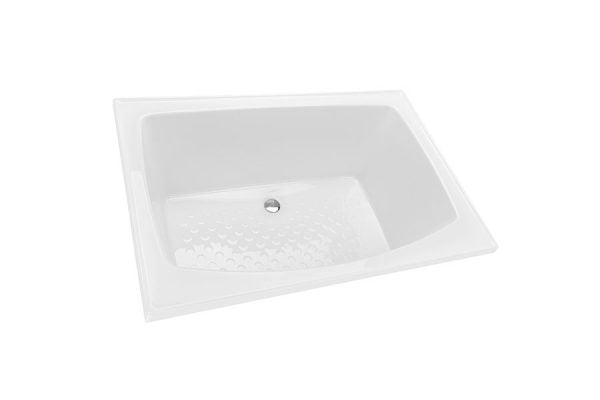 Decina Azzurro Inset Shower Bath 1200mm - Gloss White