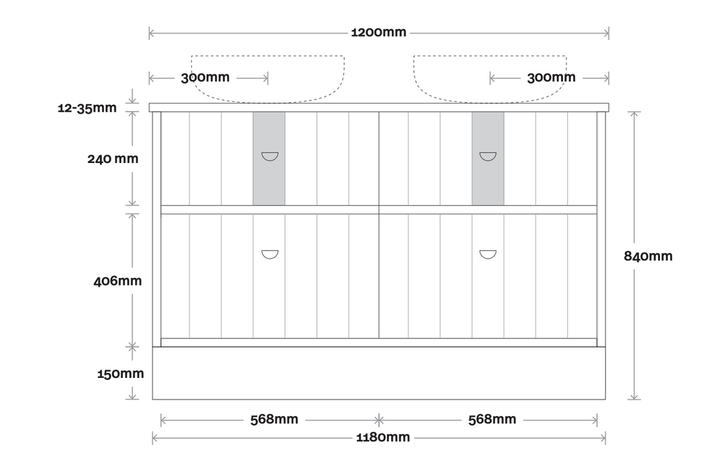 Marquis Anna Floor Standing Vanity - Wellsons