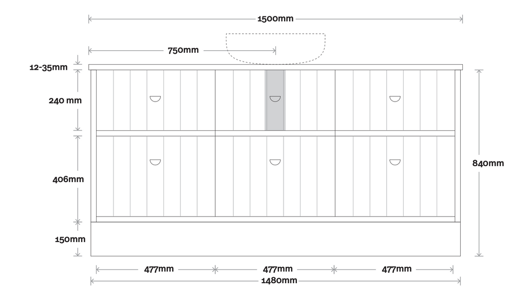 Marquis Anna Floor Standing Vanity - Wellsons