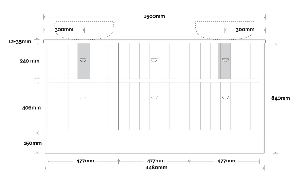 Marquis Anna Floor Standing Vanity - Wellsons