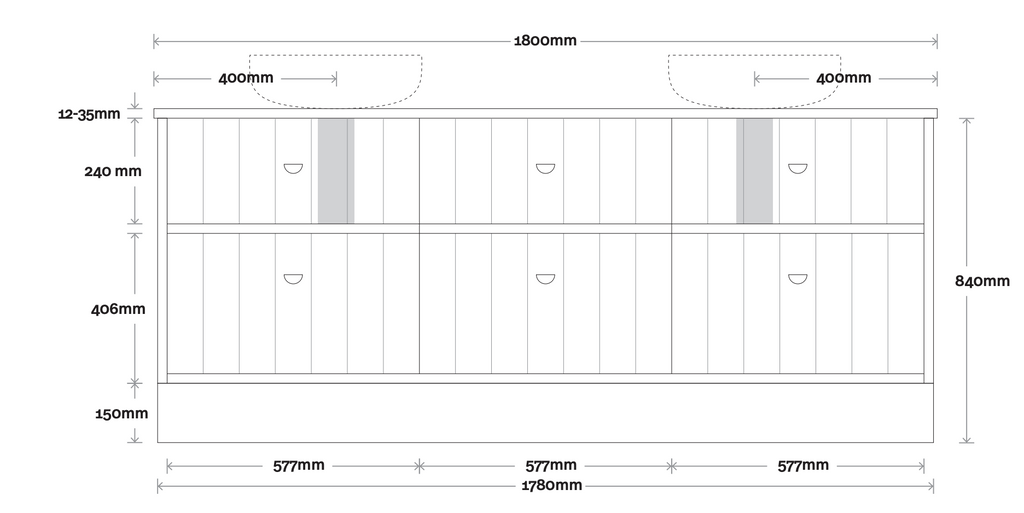 Marquis Anna Floor Standing Vanity - Wellsons