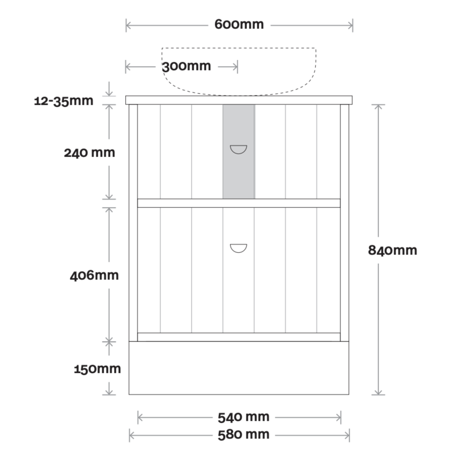 Marquis Anna Floor Standing Vanity - Wellsons