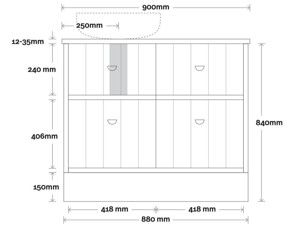Marquis Anna Floor Standing Vanity - Wellsons