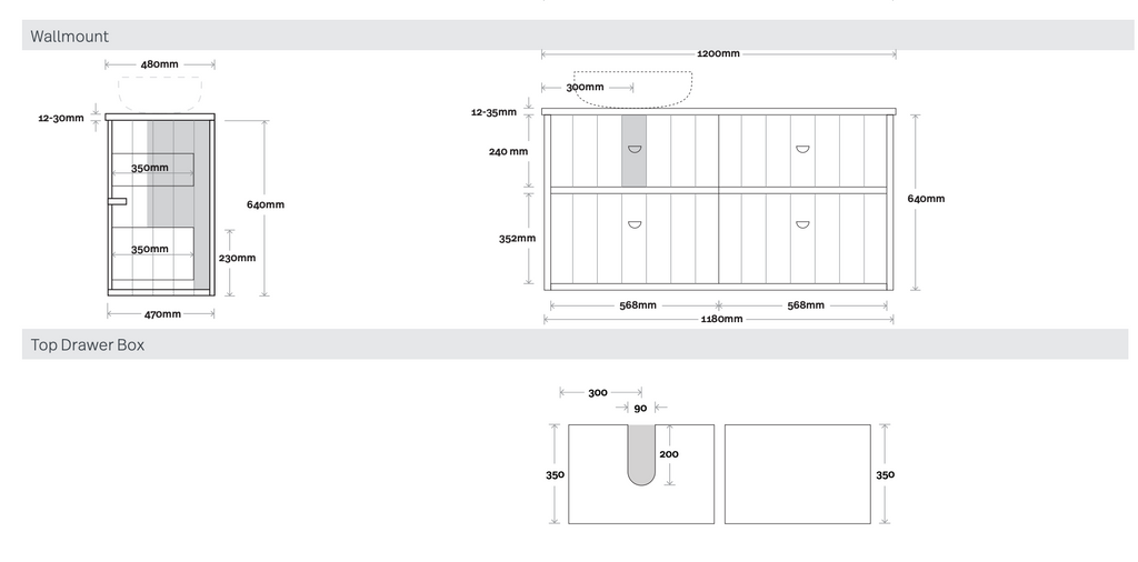 Marquis Anna Wall Hung Vanity - Wellsons