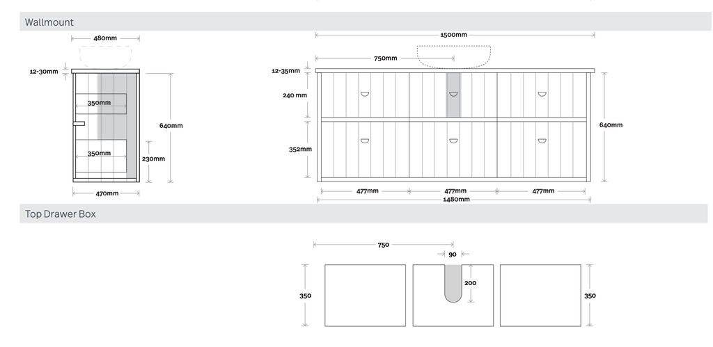 Marquis Anna Wall Hung Vanity - Wellsons