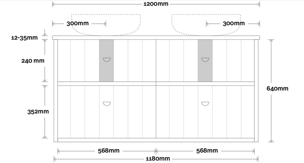 Marquis Anna Wall Hung Vanity - Wellsons