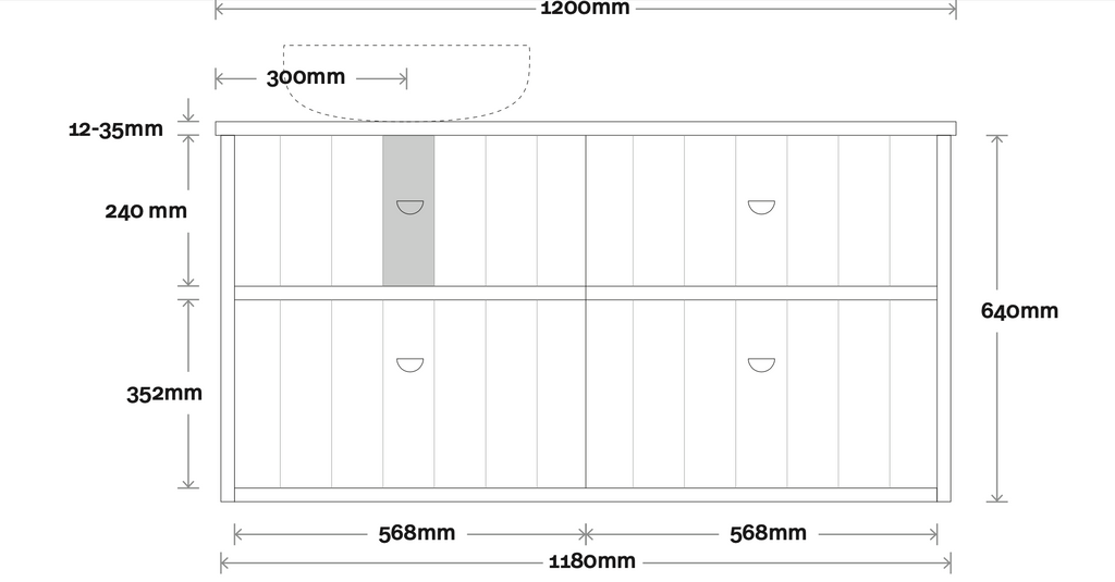 Marquis Anna Wall Hung Vanity - Wellsons