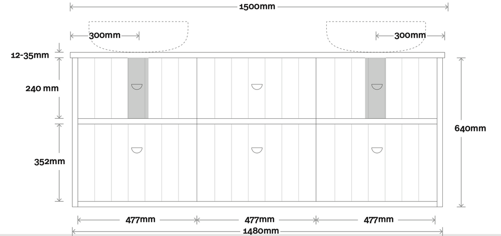 Marquis Anna Wall Hung Vanity - Wellsons