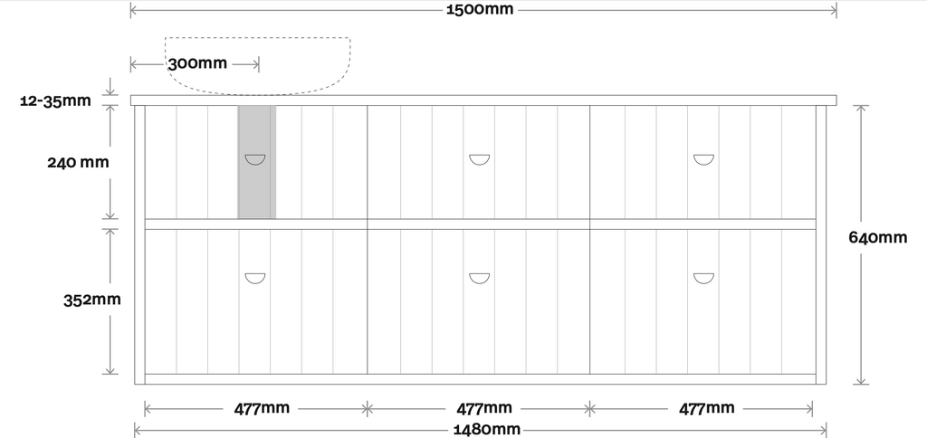 Marquis Anna Wall Hung Vanity - Wellsons