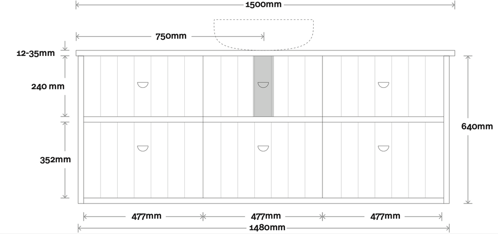 Marquis Anna Wall Hung Vanity - Wellsons
