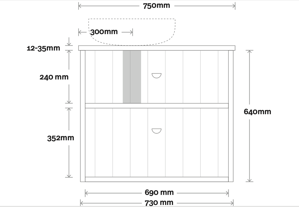 Marquis Anna Wall Hung Vanity - Wellsons