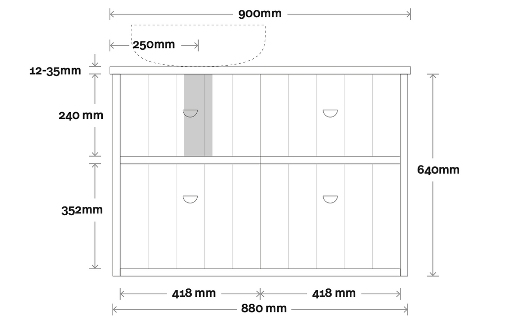 Marquis Anna Wall Hung Vanity - Wellsons