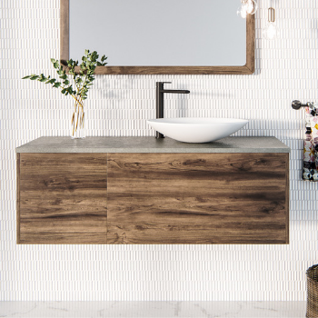 Rifco Aspen Solid Timber Vanity with Concrete Top & Basin
