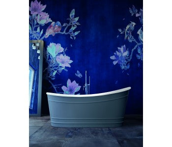 Belbagno Ritz Resin Stone Bath Tub 1675mm - Matte Grey - Wellsons