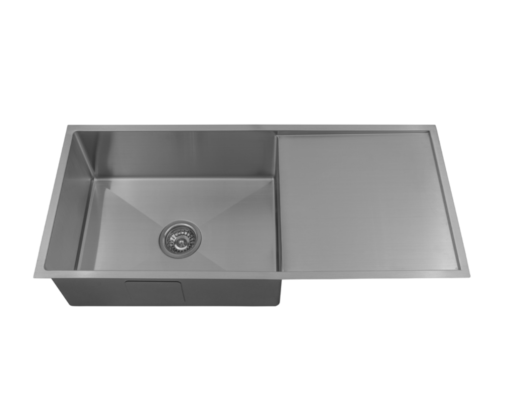 Badundküche Arcko Lux Single Bowl Sink with Drainer - Stainless Steel